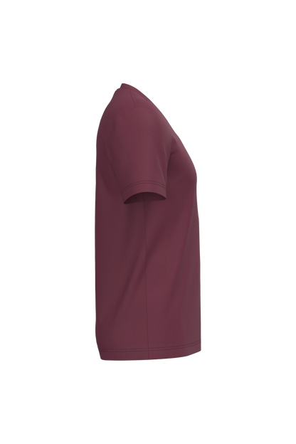 K357 - Camiseta manga corta y cuello de pico - Wine - lateral