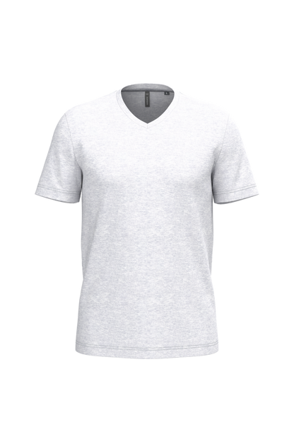 K357 - Camiseta manga corta y cuello de pico - Ash Heather - frontal