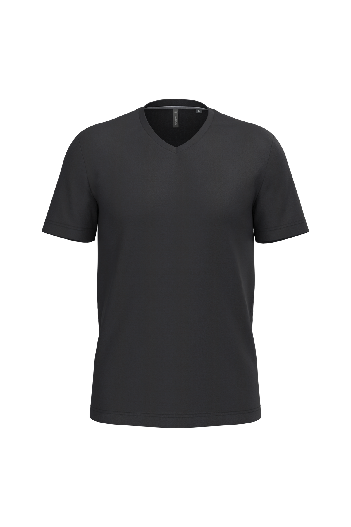 K357 - Camiseta manga corta y cuello de pico - Black - frontal