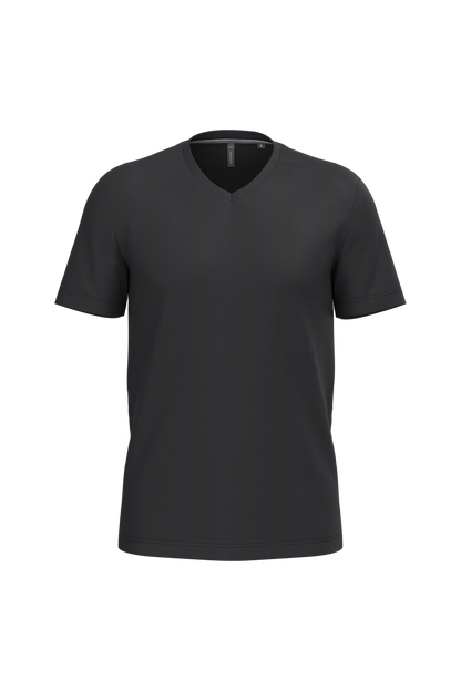 K357 - Camiseta manga corta y cuello de pico - Black - frontal