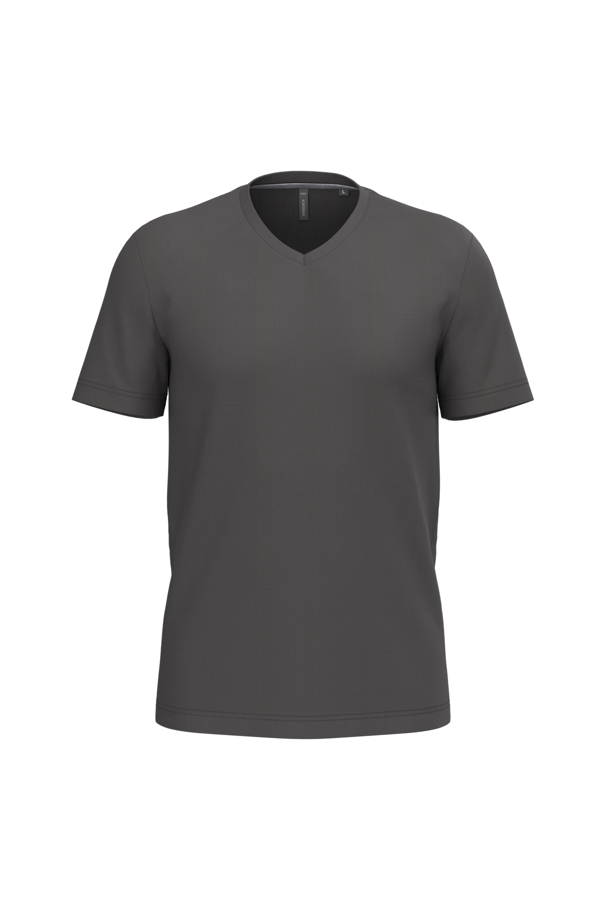 K357 - Camiseta manga corta y cuello de pico - Dark Grey - frontal
