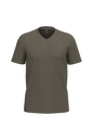 K357 - Camiseta manga corta y cuello de pico - Dark Khaki - frontal