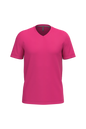K357 - Camiseta manga corta y cuello de pico - Fuchsia - frontal