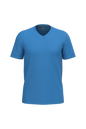 K357 - Camiseta manga corta y cuello de pico - Light Royal Blue - frontal