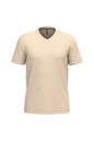 K357 - Camiseta manga corta y cuello de pico - Light Sand - frontal