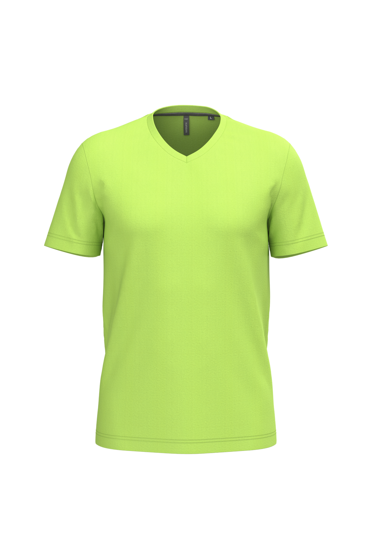 K357 - Camiseta manga corta y cuello de pico - Lime - frontal