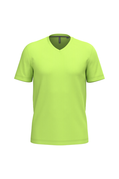 K357 - Camiseta manga corta y cuello de pico - Lime - frontal
