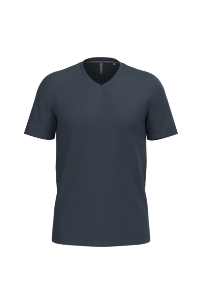 K357 - Camiseta manga corta y cuello de pico - Navy - frontal