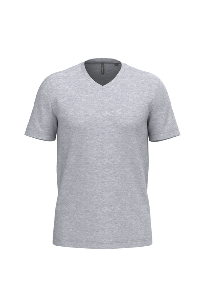 K357 - Camiseta manga corta y cuello de pico - Oxford Grey - frontal