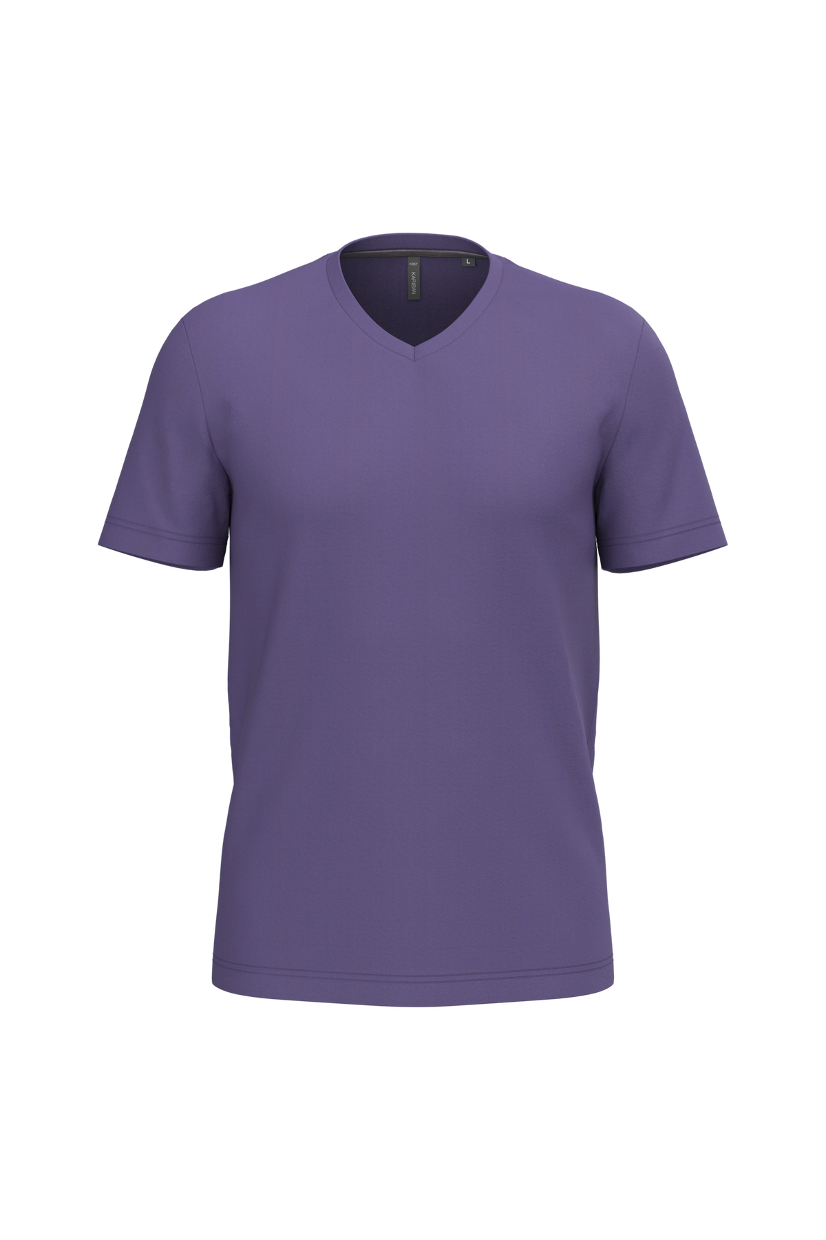 K357 - Camiseta manga corta y cuello de pico - Purple - frontal