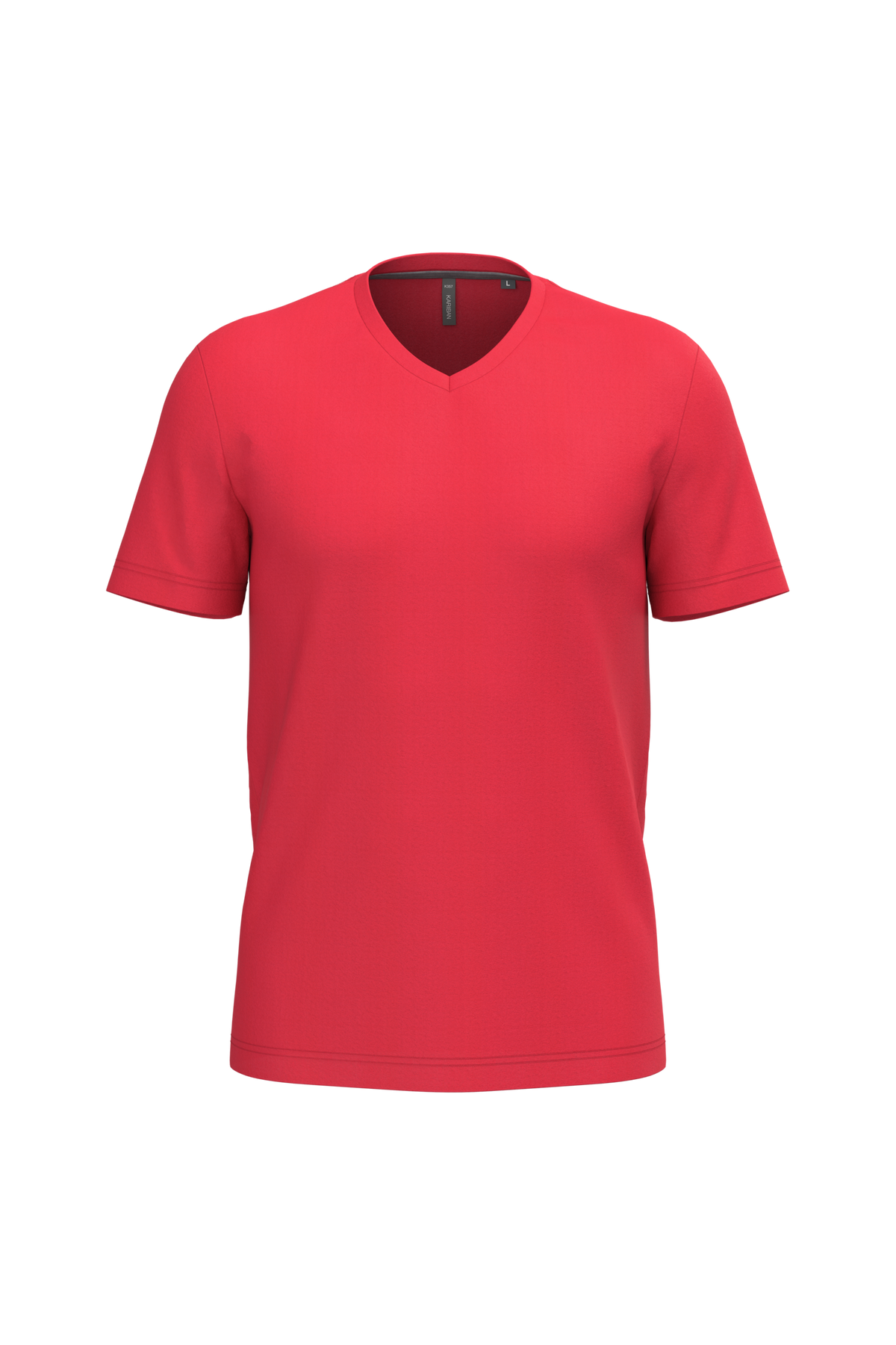 K357 - Camiseta manga corta y cuello de pico - Red - frontal