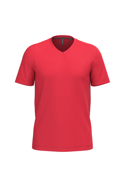 K357 - Camiseta manga corta y cuello de pico - Red - frontal