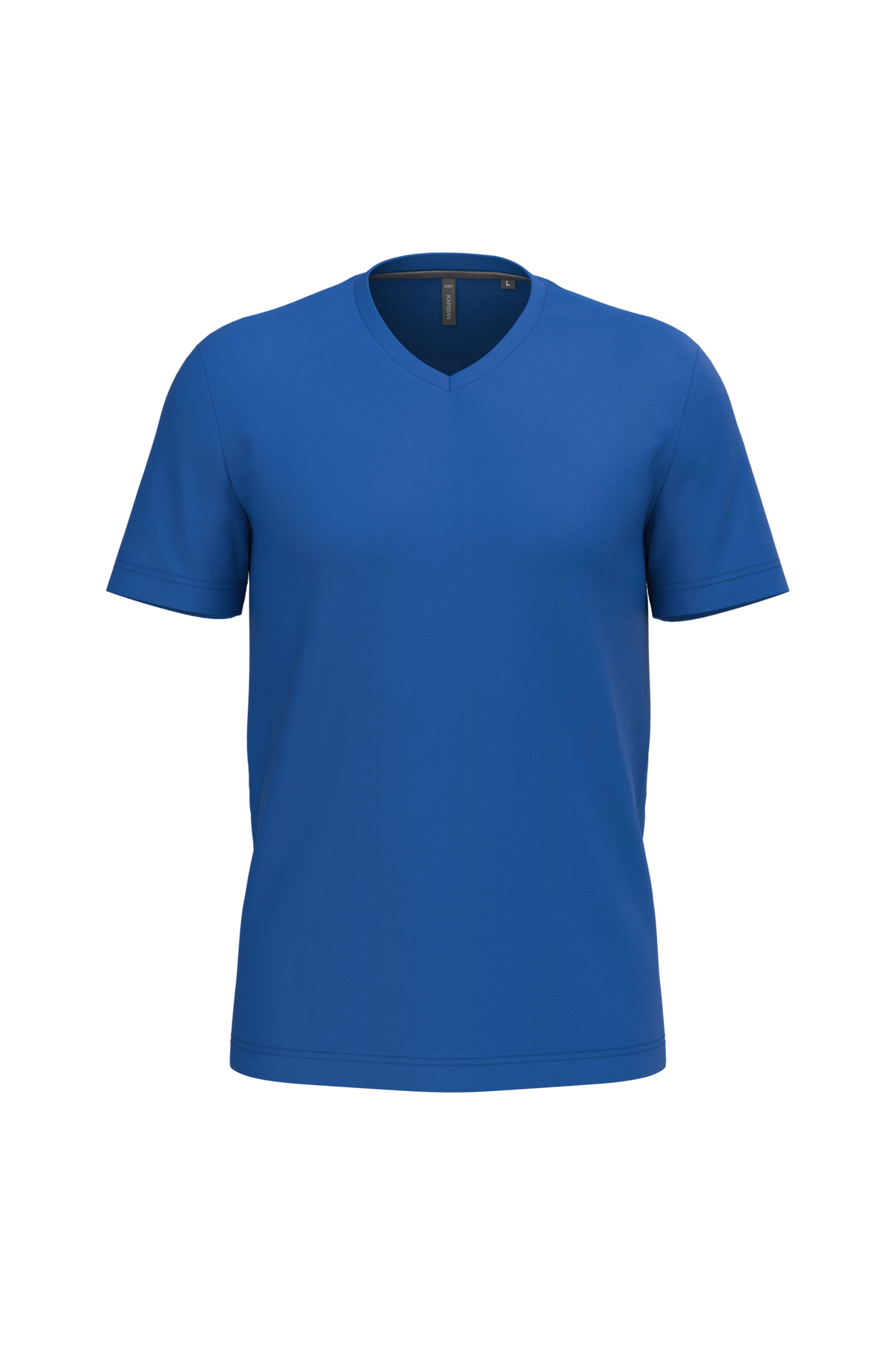 K357 - Camiseta manga corta y cuello de pico - Royal Blue - frontal