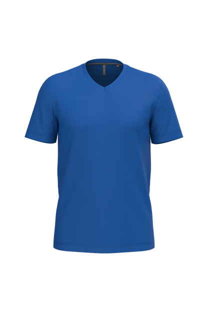 K357 - Camiseta manga corta y cuello de pico - Royal Blue - frontal