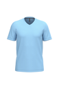 K357 - Camiseta manga corta y cuello de pico - Sky Blue - frontal