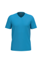 K357 - Camiseta manga corta y cuello de pico - Tropical Blue - frontal