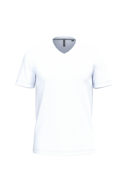 K357 - Camiseta manga corta y cuello de pico - White - frontal