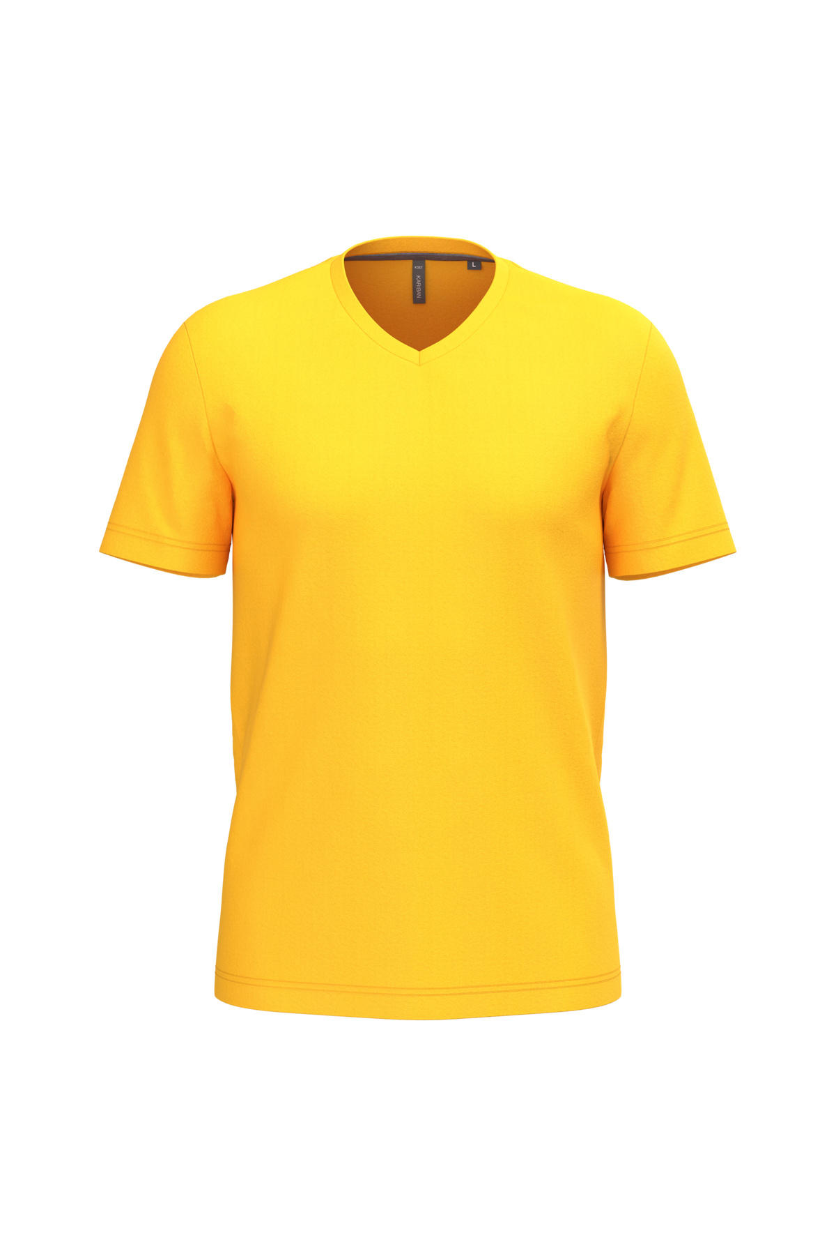 K357 - Camiseta manga corta y cuello de pico - Yellow - frontal