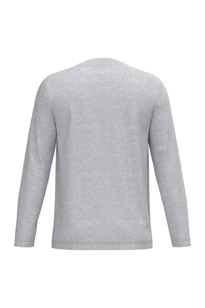 K359 - Camiseta maga larga y cuello redondo hombre - Ash Heather - trasera
