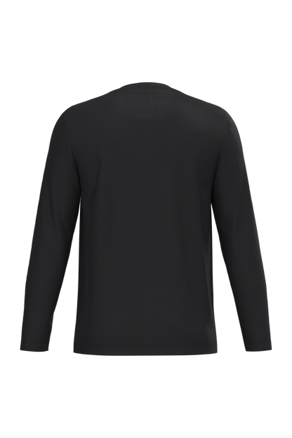 K359 - Camiseta maga larga y cuello redondo hombre - Black - trasera