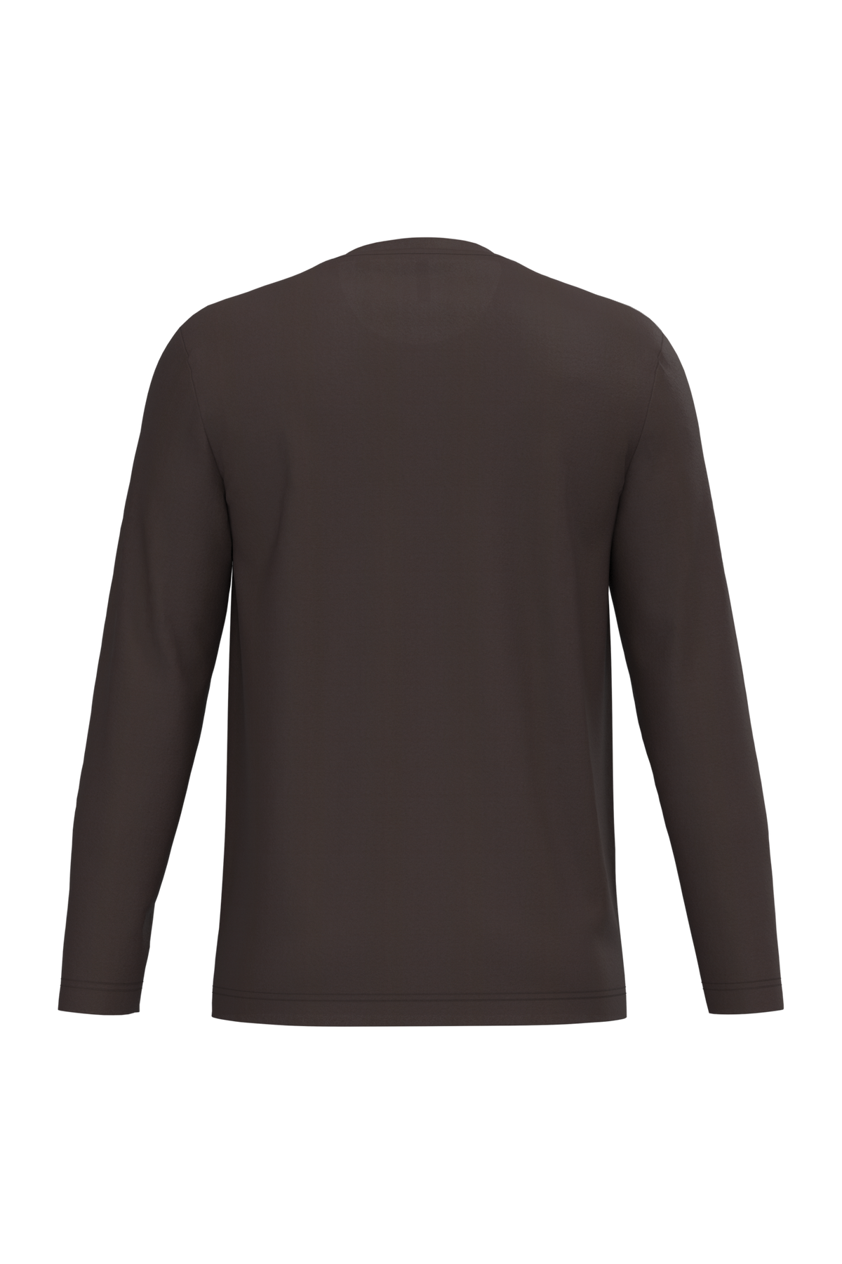 K359 - Camiseta maga larga y cuello redondo hombre - Chocolate - trasera
