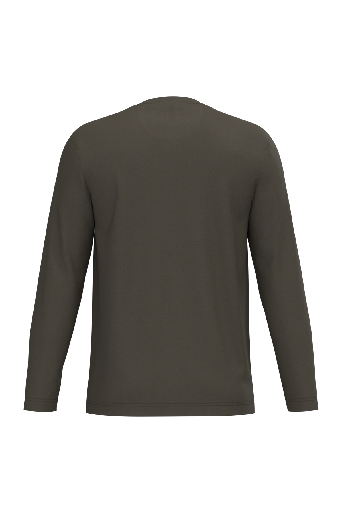 K359 - Camiseta maga larga y cuello redondo hombre - Dark Khaki - trasera