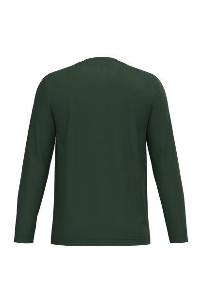 K359 - Camiseta maga larga y cuello redondo hombre - Forest Green - trasera