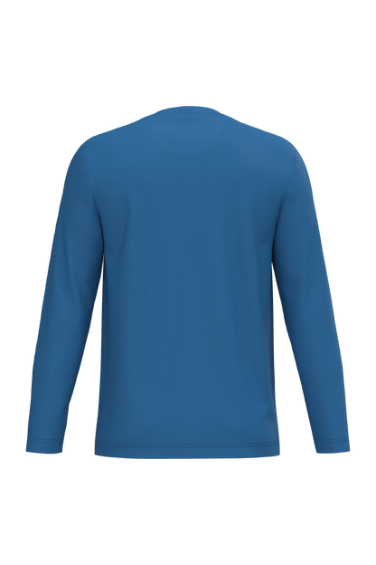 K359 - Camiseta maga larga y cuello redondo hombre - Light Royal Blue - trasera