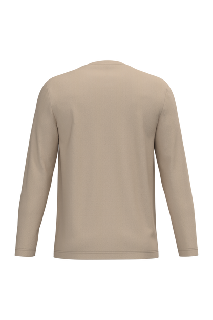 K359 - Camiseta maga larga y cuello redondo hombre - Light Sand - trasera