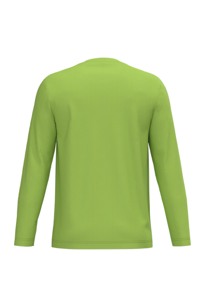 K359 - Camiseta maga larga y cuello redondo hombre - Lime - trasera