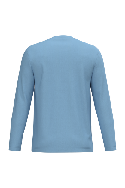 K359 - Camiseta maga larga y cuello redondo hombre - Sky Blue - trasera