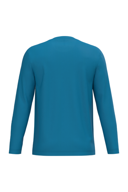 K359 - Camiseta maga larga y cuello redondo hombre - Tropical Blue - trasera