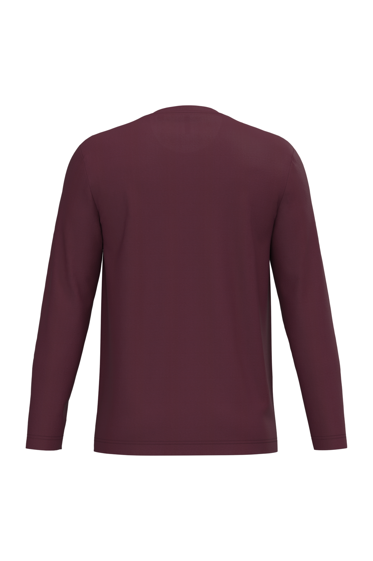 K359 - Camiseta maga larga y cuello redondo hombre - Wine - trasera