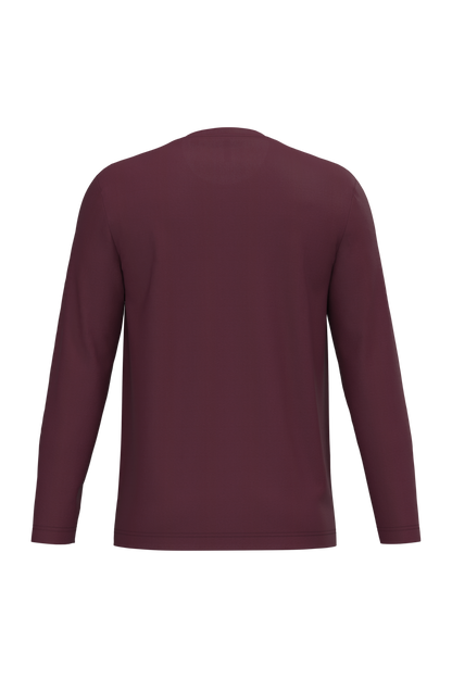 K359 - Camiseta maga larga y cuello redondo hombre - Wine - trasera