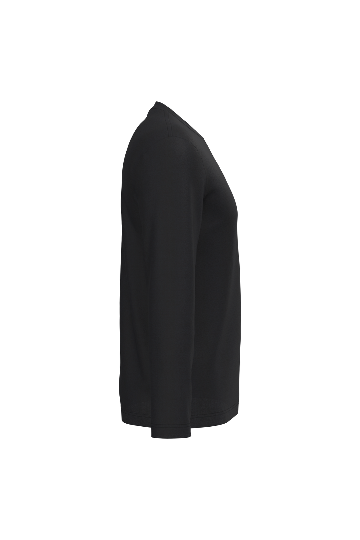 K359 - Camiseta maga larga y cuello redondo hombre - Black - lateral