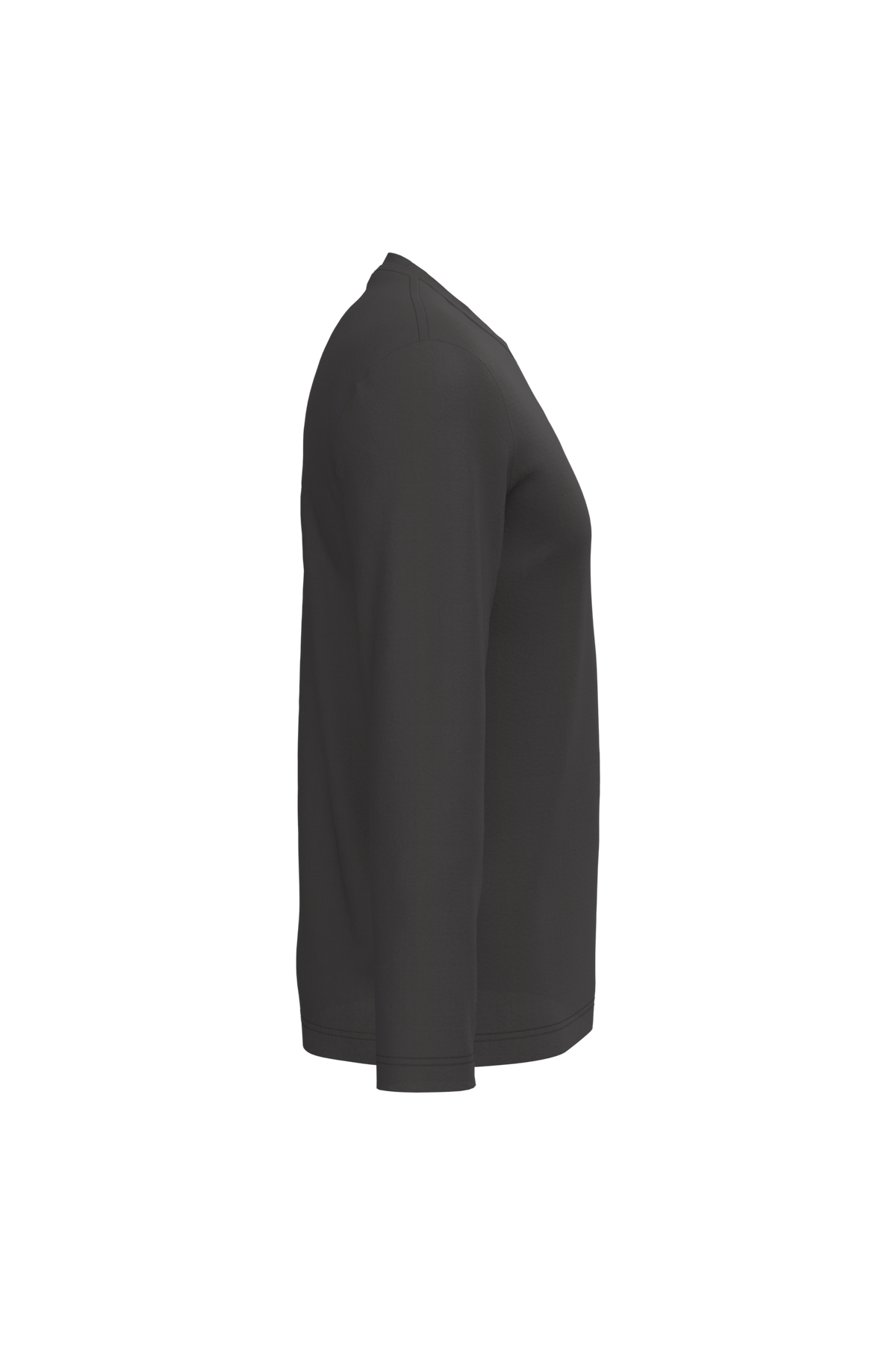 K359 - Camiseta maga larga y cuello redondo hombre - Dark Grey - lateral