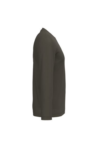 K359 - Camiseta maga larga y cuello redondo hombre - Dark Khaki - lateral