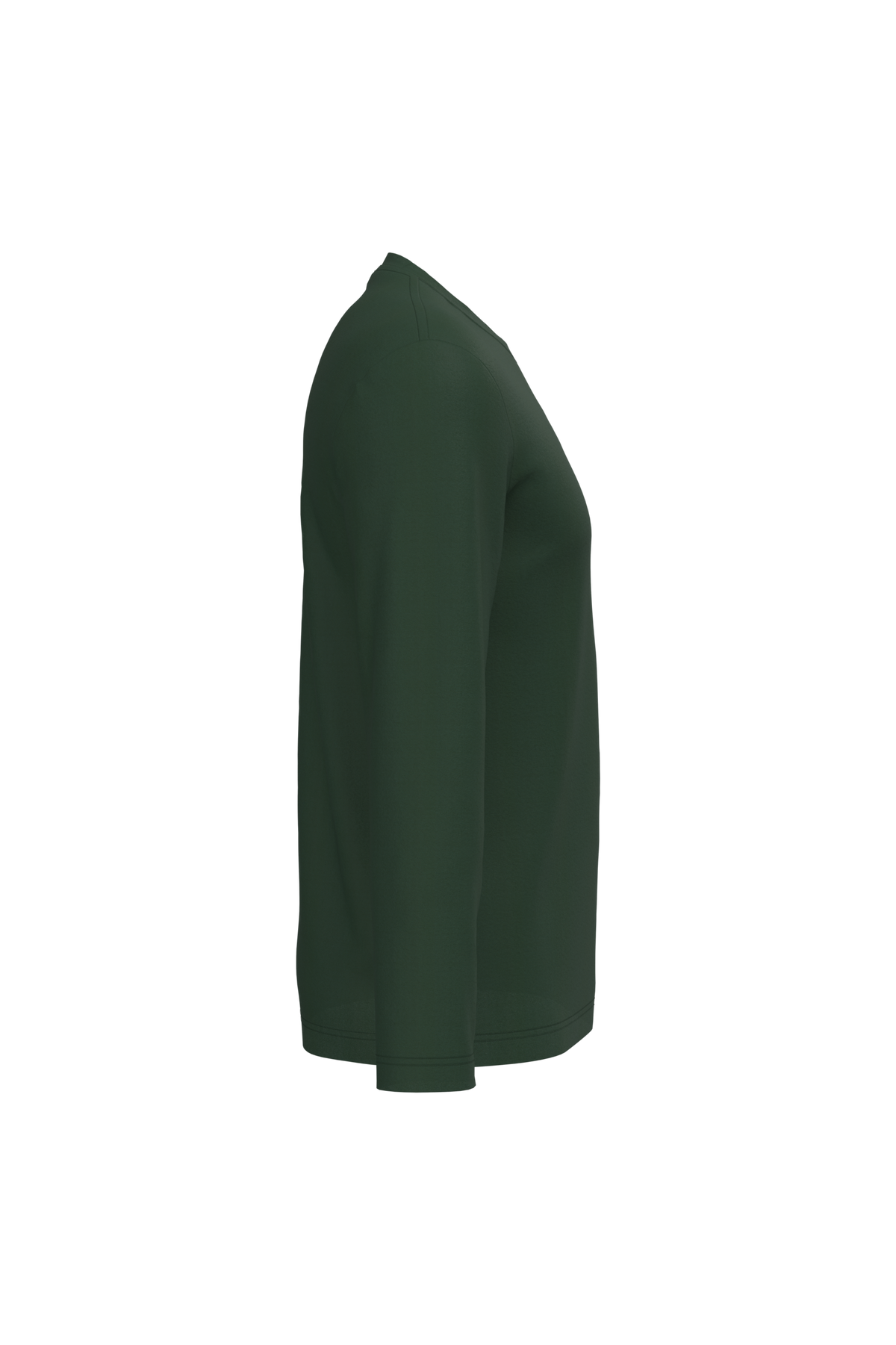 K359 - Camiseta maga larga y cuello redondo hombre - Forest Green - lateral