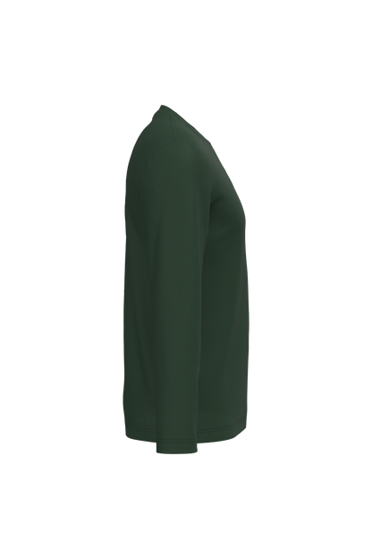 K359 - Camiseta maga larga y cuello redondo hombre - Forest Green - lateral
