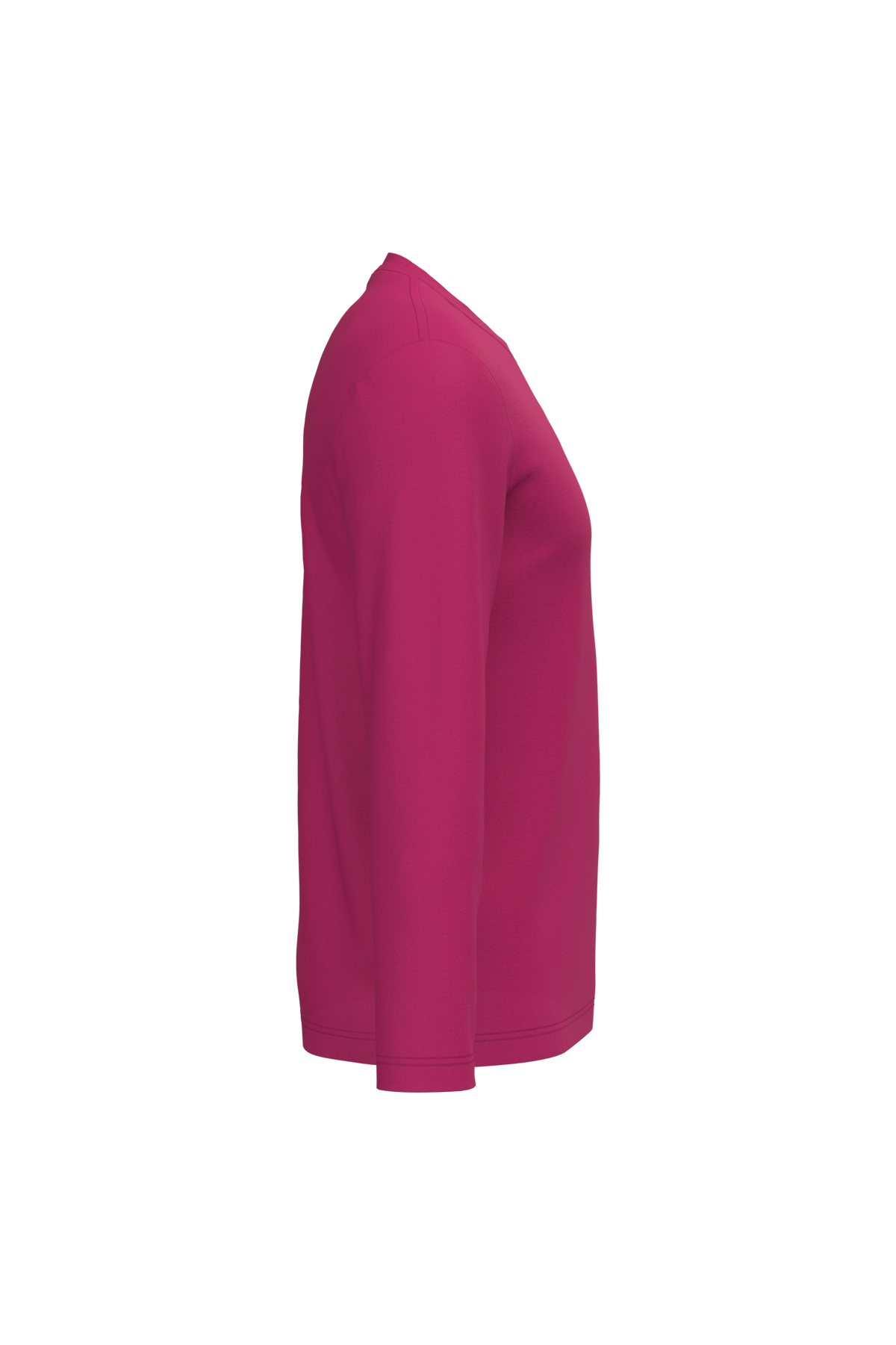 K359 - Camiseta maga larga y cuello redondo hombre - Fuchsia - lateral