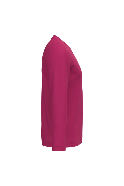 K359 - Camiseta maga larga y cuello redondo hombre - Fuchsia - lateral