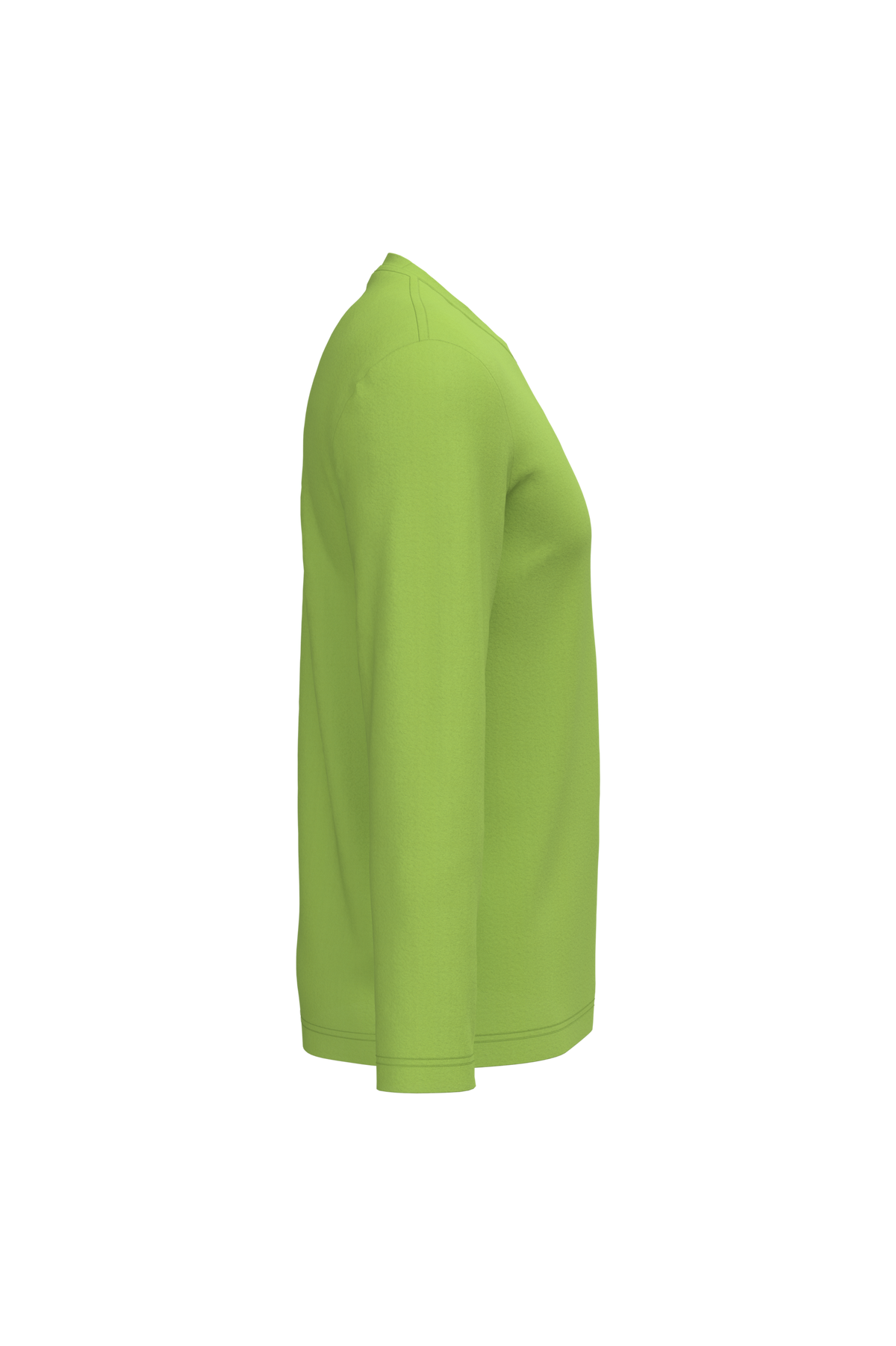 K359 - Camiseta maga larga y cuello redondo hombre - Lime - lateral