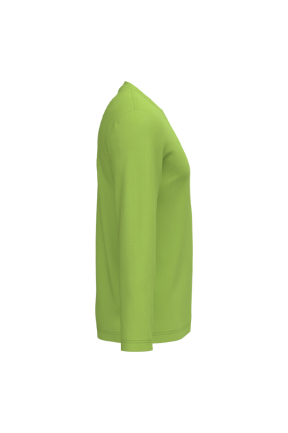 K359 - Camiseta maga larga y cuello redondo hombre - Lime - lateral