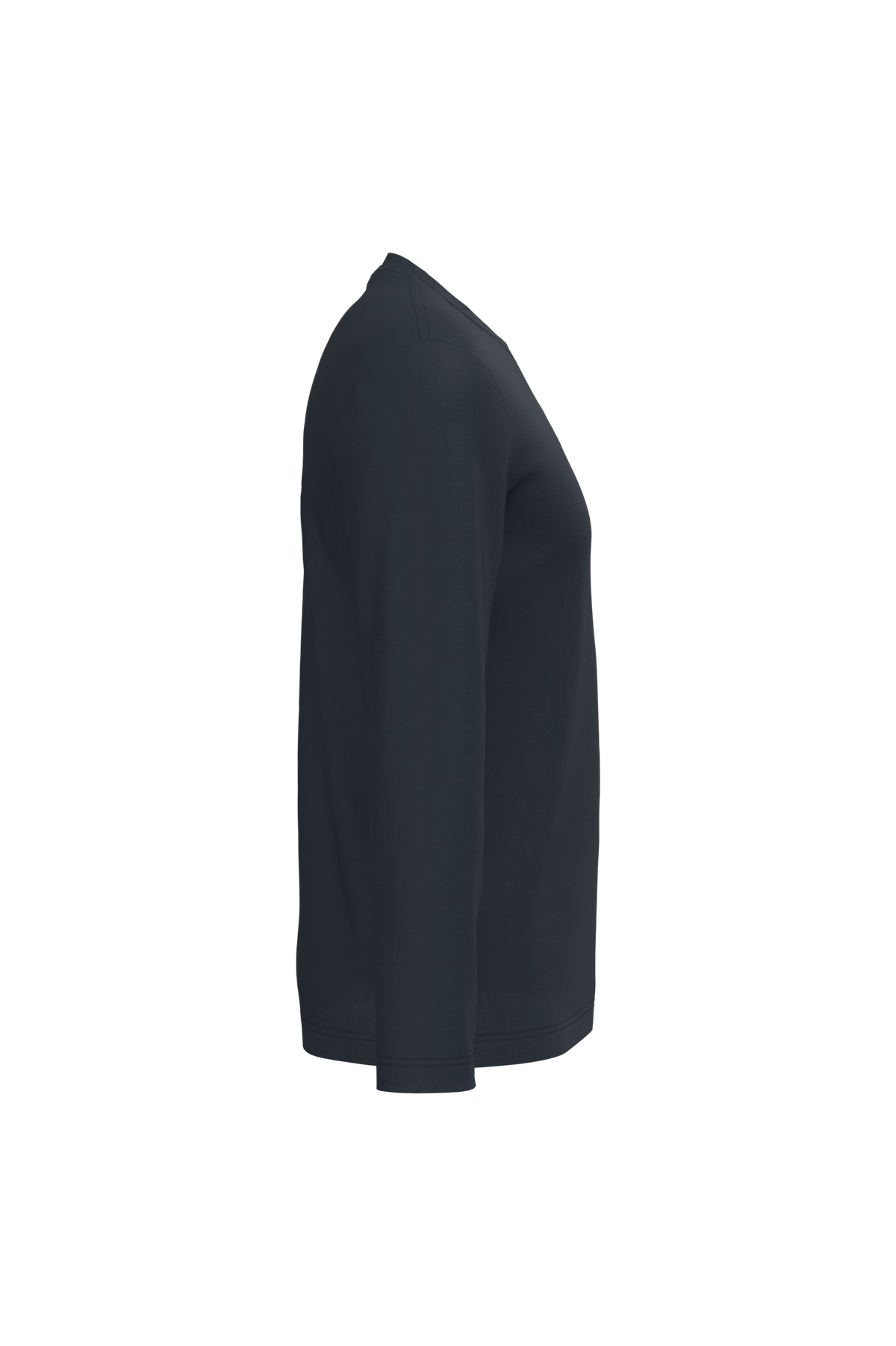 K359 - Camiseta maga larga y cuello redondo hombre - Navy - lateral