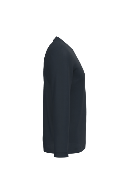 K359 - Camiseta maga larga y cuello redondo hombre - Navy - lateral