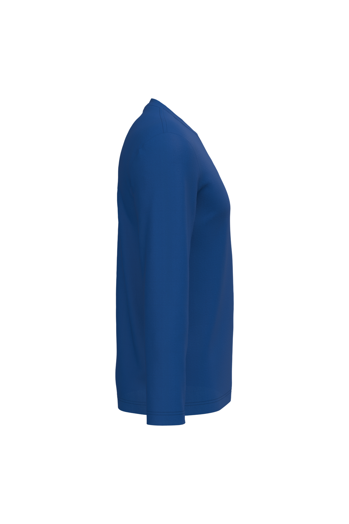 K359 - Camiseta maga larga y cuello redondo hombre - Royal Blue - lateral