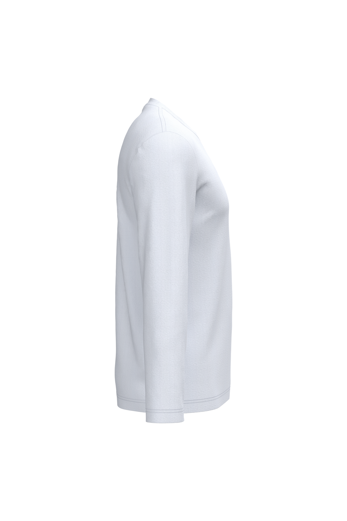 K359 - Camiseta maga larga y cuello redondo hombre - White - lateral