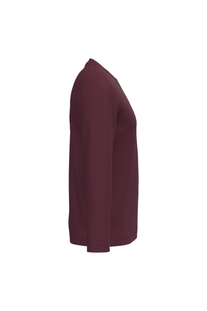 K359 - Camiseta maga larga y cuello redondo hombre - Wine - lateral