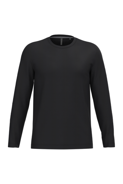 K359 - Camiseta maga larga y cuello redondo hombre - Black - frontal