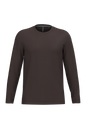 K359 - Camiseta maga larga y cuello redondo hombre - Chocolate - frontal